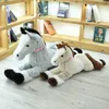 90-120 cm Giant Size Cartoon Horse Plush Toys Stuffed Animal Doll Boys Girls Present Hem 240202