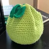 Evening Bags Female Crocheted Purse Drawstring Coin Orange Shape Cute Fruit Pouch Daily Bag For Girls Women