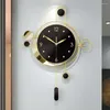 Wandklokken Cadeau Thuis Klok Decoratie Elegant Goud Kunst Ronde Handen Woonkamer Nummer Modern Zwart Keuken Reloj