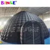 Tente igloo gonflable géante noire personnalisée de 10m 32,8 pieds de diamètre, chapiteau de dôme d'air extérieur/auvent de fête de mariage à vendre, vente en gros
