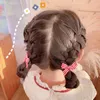 ヘアアクセサリー10pcsスイートボウガールキッドベビーフラワーヘアピンヘアリップクリップピン女性ヘッドウェアヘアグリップ