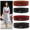 Western Cow Leather Hollow Out Women Cummerbund Fashion Dress Sweater Thicken Women Wide Belt 240119