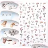 Stickers stickers nagel lente 3D reliëf bloemen sticker lijm planten bladeren bloemen fruit overdracht kunst decoratie drop levering genezen Otwen