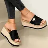 Slippers Summer Women Wedge Sandals Platform Flip Flops Soft Comfortable 2024 Casual Shoes Outdoor B Newest Summer With Box sz 36-45