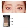 3色の眉毛パウダープロフェッショナル防水自然の目はブラシミラー眉エンハンサー化粧品メイク240124を備えた影