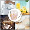 Mugs 350ml Anti-Scalding Glass Double Wall Coffee Insulated Heat Resistant Cup With Dried Flower Creative Decoration