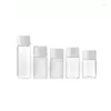 Flaschen 20PCS 1 ml 2 ml 3 ml 4 ml 5 ml Transparente Mini-Glas-Reagenzien für ätherische Öle Nachfüllbare Probenflaschenfläschchen Gläser mit weißer Kappe