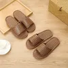 Sandalen Vrouwen Mannen Zomer Thuis Slippers Indoor Schoenen 2024 Casual Vlas Slides Riem Linnen Dames Slippers