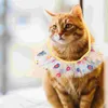 Kattdräkter husdjur broderad halsduk hund halsduk krage haklappar blommor saliv handduk halsband dekor