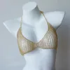 أزياء رومانسي رينستون شرابة ستارست سترة للنساء مثيرة للملابس الداخلية بلينج كريستال جسم سلسلة صدريات المجوهرات 240127