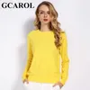 Gcarol Women Candy Knit Jumper Woman 30% wełna Slim Sweater Sprężyna jesień zima miękki odcinek Render Knitover dzianin S-3XL 240202