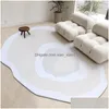 Mattor japansk stil oval matta vardagsrum irregar matsal soffbord golvmatta hem nordisk tjock matta för sovrum kontor dekor dh2vf