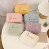 Cosmetische Zakken Tulp Bloem Organisator Japanse Eenvoudige Pluche Lippenstift Waszak Vrouwen Vrouwelijke Draagbare Fleece Portemonnee Studentenbenodigdheden