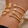 Luxury Gold Color Bangles for Women Men Girls Etiopian African Dubai Wedding Armband Party Gifts 240130