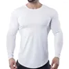 Magliette da uomo T-shirt da uomo alla moda primaverile Tinta unita Slim Fit T-shirt a maniche lunghe Pullover Classico sportivo casual da uomo Top Canottiera