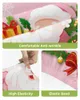 Stol täcker jul jultomten tall nål rosa hög rygg 2st kök elastisk barstol slipcover matsalstolar
