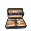Factory Wood äkta läder Anpassade Cigars Bag Humidors Travel Cigar Case
