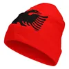Berets Nação Albânia Bandeira País Chapéu De Malha Para Homens Mulheres Meninos Unissex Inverno Outono Beanie Cap Bonnet Quente