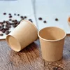 100pcspack 4oz Paper Cup Disposable Kraft Coffee Cup Drinking Party Supplies 240122