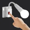 Doğrudan eklenti döner lamba kafası E27 Soket lambası ampul tutucusu Switch Eu ABD fiş lambası tutucu LED tablo lambası LED taban lamba tabanı
