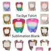 Party Favor Wholesale Sublimation Bleached Shirts Heat Transfer Blank Bleach Shirt Polyester T-Shirts Us Men Women Supplies Stock Dr Dhi79