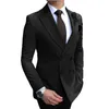 Trajes de hombre moda blanco masculino Slim Fit 2 piezas doble botonadura elegante Formal hombres conjunto de boda traje Homme