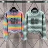 Women's Designer Sweater Jacket Round neck Stripe Sweaters Knit Letter Knitted Long Sleeved Fashion Casual Knitwear Shirts