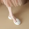 Robe chaussures sandales pour vêtements de dessus pour femmes 2024 été Internet célébrité fée style muffin épais fond mignon fleur plage romaine