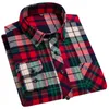 Taille surdimensionnée S8XL chemises à carreaux pour hommes à manches longues en coton Design de mode jeune décontracté doux confortable chemise en flanelle épaisse 240119