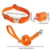 Dog Collars Puppy Collar And Lead Matching Set Adjustable Pet With A Poop Bag Holder For Small Medium Dogs Puppies Pets