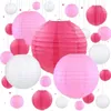 40pcs Mixed 412 Wedding Decoration Lantern Pink Chinese Paper Lanterns Ball Lampion Hanging Lampshade Party 240127