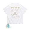 Мужские футболки OFF White Irregular Arrow Summer Свободная повседневная футболка с короткими рукавами для мужчин и женщин с принтом буквы x на спине y4