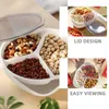 Dinnerware Sets Other Storage Baskets Snack Dried Fruit Plate Containers Abs Divided With Lids