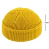 Beanie/Skull Caps Effen Mutsen Gebreide Caps voor Mannen Vrouwen Skullcap Ins Winter Warm Randloze Baggy Meloen Manchet Emmer Hoed Docker Hip Hop Skullies YQ240207