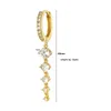 Boucles d'oreilles créoles EYIKA plaqué or coloré Zircon Long gland multicolore CZ perles balancent pour femmes filles bijoux cadeaux
