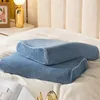 ソリッドカラーの寝具柔らかい睡眠枕プロテクター枕シンプルなスタイルコットンラテックス枕カバー枕カバー240129