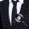 Hawson Mens Crystal Tie tack med kedje guldklippfesttillbehör för män 11 ​​färg valfritt 240130