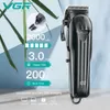 Máquina de cortar cabelo profissional vgr recarregável, aparador de cabelo para homens, máquina de corte de cabelo, acessórios de barbeiro, máquina de corte de barba 240131