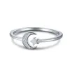 Кольца кластера Модное кольцо из серебра 925 пробы для женской ниши Instagram Минималистичный и крутой стиль открытия ювелирных изделий