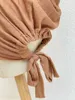 Roupas étnicas Elasticidade Tie Jersey Mulheres Tampão Interno Muçulmano Hijab Bottom Bonnet Macio Turbante Cor Plana Islâmica Headwear Tamanho Livre