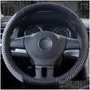 Steering Wheel Covers Ers Car Er Ice Silk Mas Design Comfortable Braid On The Steering-Wheel Volant Mobile Interior Accessories Drop D Otczy