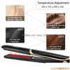 Curling Irons Professional Hair Straightener Curler Flat Iron Negative Ion Infrared Straighting Corrugation Care 230821 Drop Deliver Dhc4K