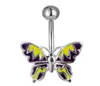 D0237 Butterfly Purple Belly Navel Stud0123456789107263628