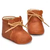 Premiers marcheurs bébé PU bottes cheville-ered peu doux et chaud pour printemps automne bambin chaussures de pré-marche 0-18 mois étape livraison directe otnoz