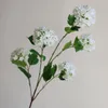 Decorative Flowers 5 Heads-39" Faux Snowball Flower In White/Greem Spring Branch DIY Florals/Wedding Bouquets/Home/Kitchen Decorations