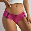 Calcinha feminina 2 pçs/set lingerie sexy roupa interior feminina transparente cintura baixa respirável cuecas femininas calcinha