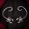 Orecchini a bottone Retro Punk Dark Avant-garde Veleno animale Scorpione Clip per orecchio per donne Regalo di gioielli gotici da uomo personalizzati di Halloween