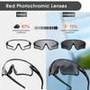 SCVCN RED BULE POCHROMIC SUNGLASSES MTB ROADサイクリンググラス男性女性スポーツランニングGOGGLE UV400自転車自転車アイウェア240131