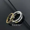 Luxury Jewelry Band Rings Baojia V Gold Single Classic Versatile Couple Set Tail Non Fading High Quality Ring Size X0T9