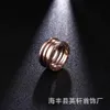 Luxury Jewelry Band Rings Baojiami High Edition Black and White Ceramic Thick Rose Gold Little Red Charity Ring Precision Electroplating B0h6